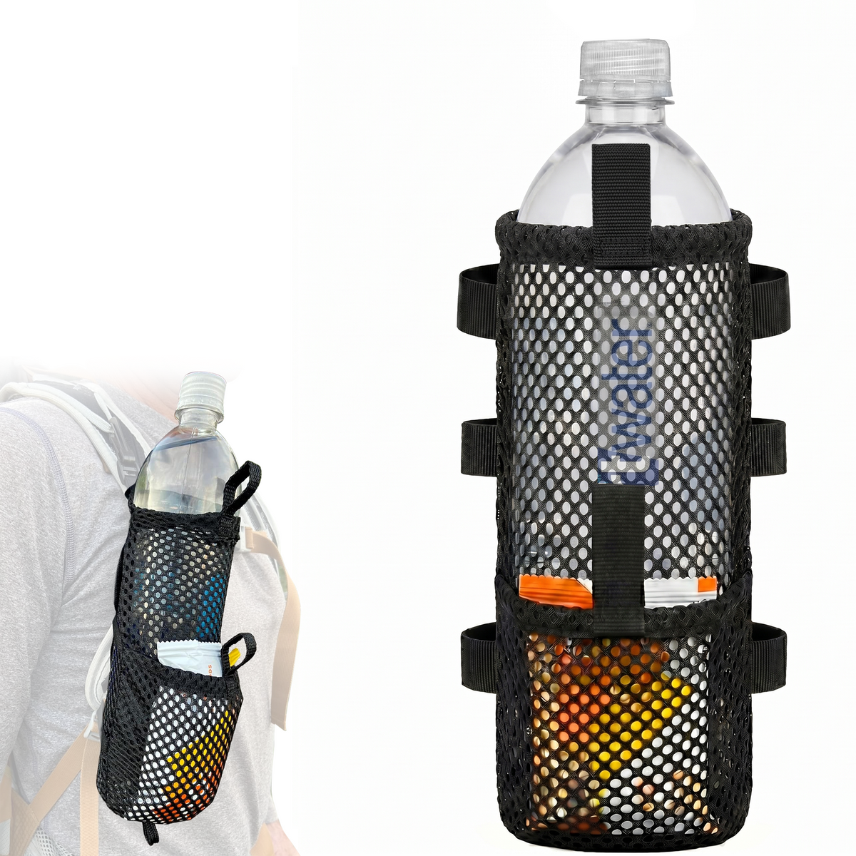 Backpack Water Bottle & Snack Holder – Mountain Mike Hiking Gear