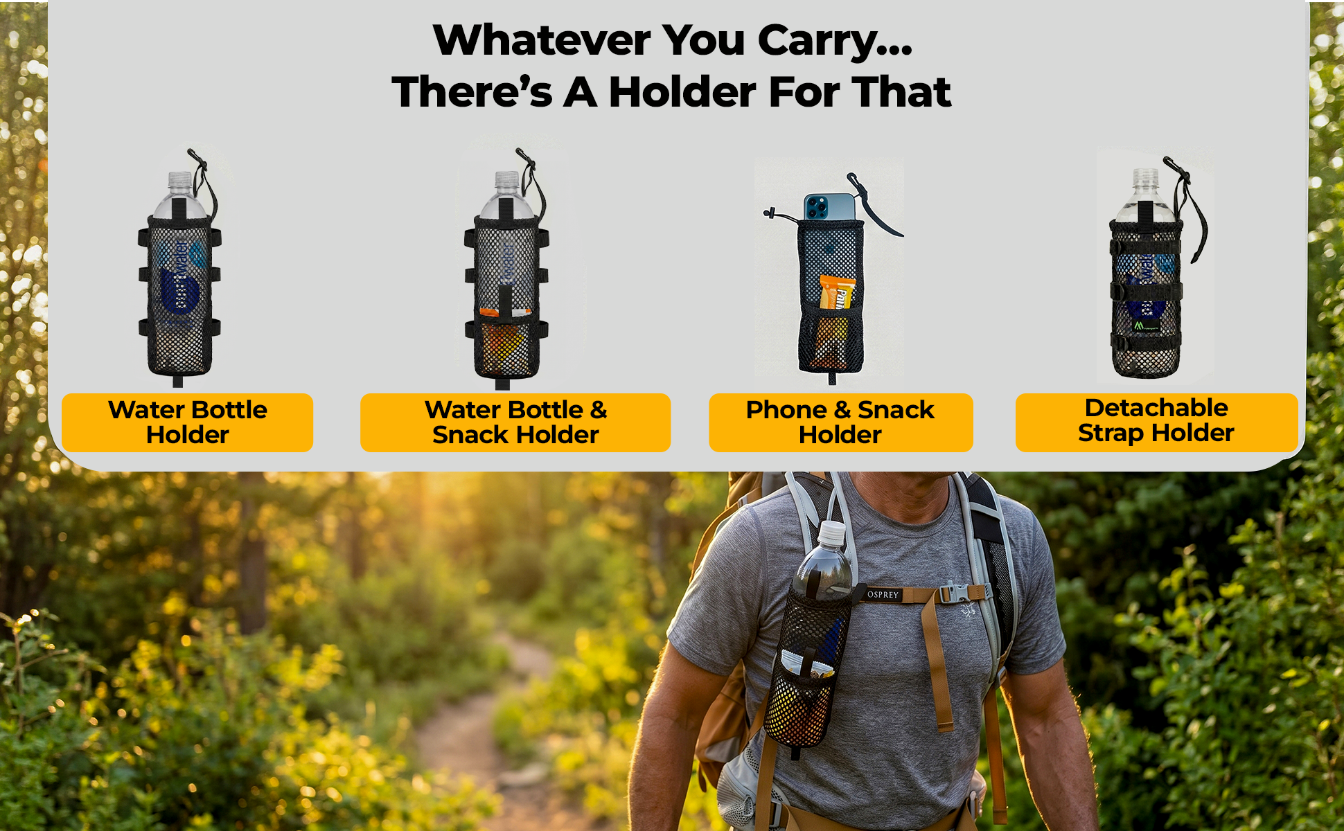 Backpack Phone Holder | Backpack Snack Holder