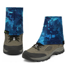 Load image into Gallery viewer, Blue Abstract Boot Gaiters