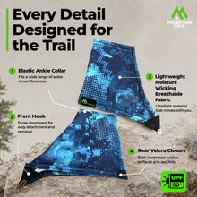 Load image into Gallery viewer, Blue Abstract Boot Gaiters