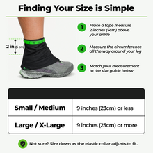 Load image into Gallery viewer, Black Boot Gaiters