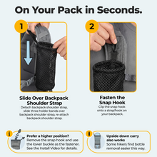 Load image into Gallery viewer, Water Bottle &amp; Snack Holder