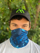 Load image into Gallery viewer, Blue Splatter Neck Gaiter